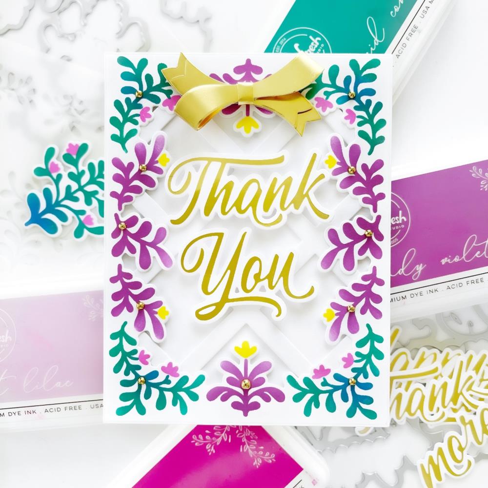 Pinkfresh Studio Stencils - Sweet Leaves Frame Layering