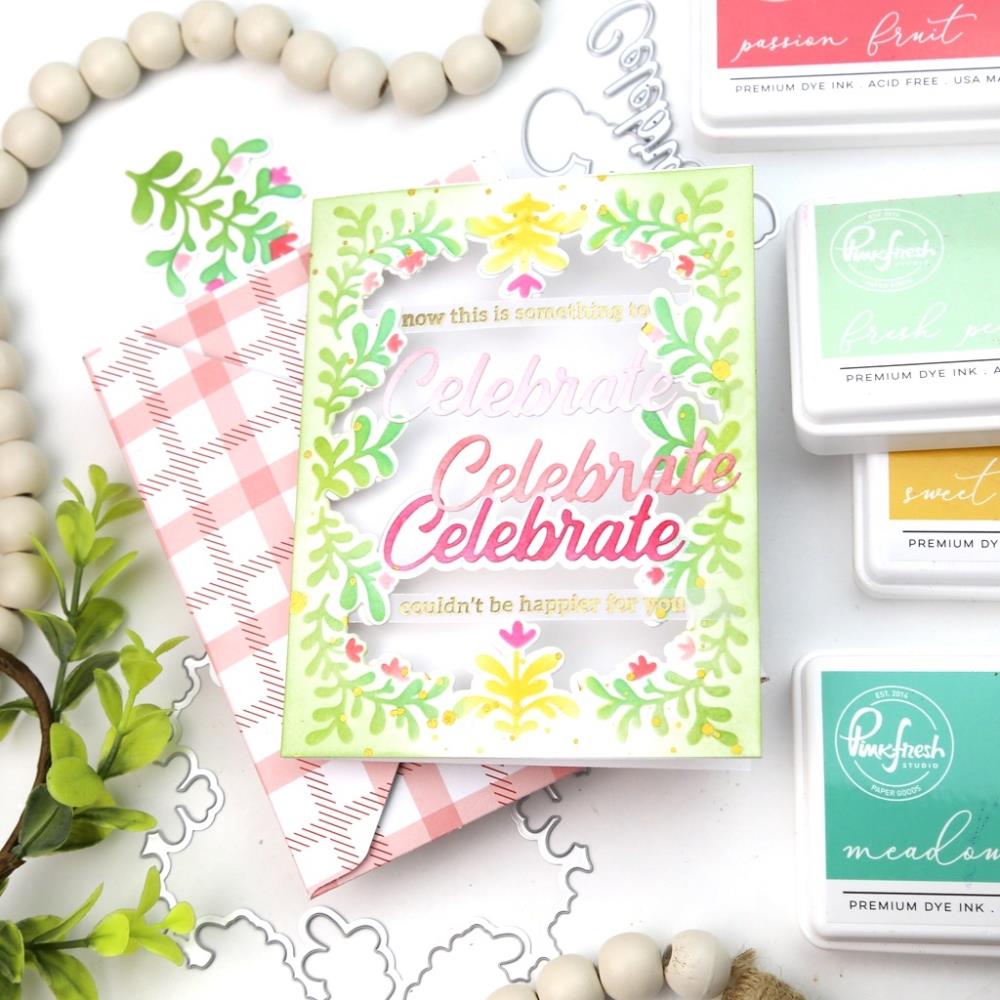 Pinkfresh Studio Stencils - Sweet Leaves Frame Layering