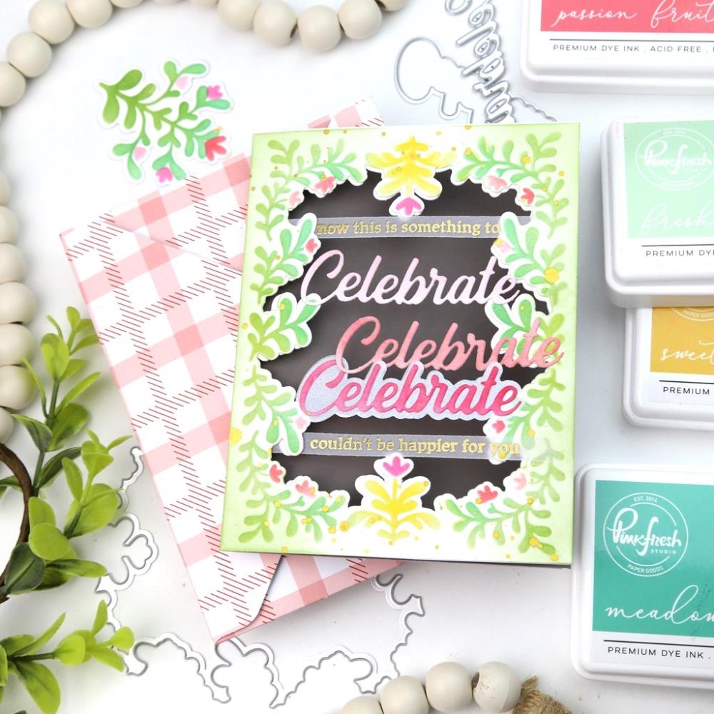 Pinkfresh Studio Stencils - Sweet Leaves Frame Layering