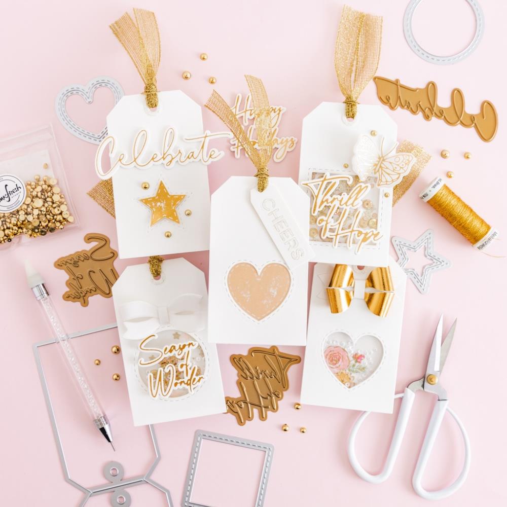 Pinkfresh Studio Essentials Die Set - Foldable Shaker Tags