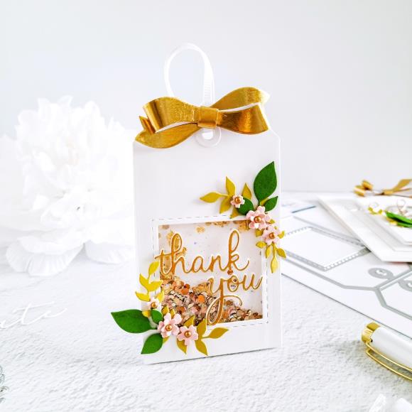 Pinkfresh Studio Essentials Die Set - Foldable Shaker Tags