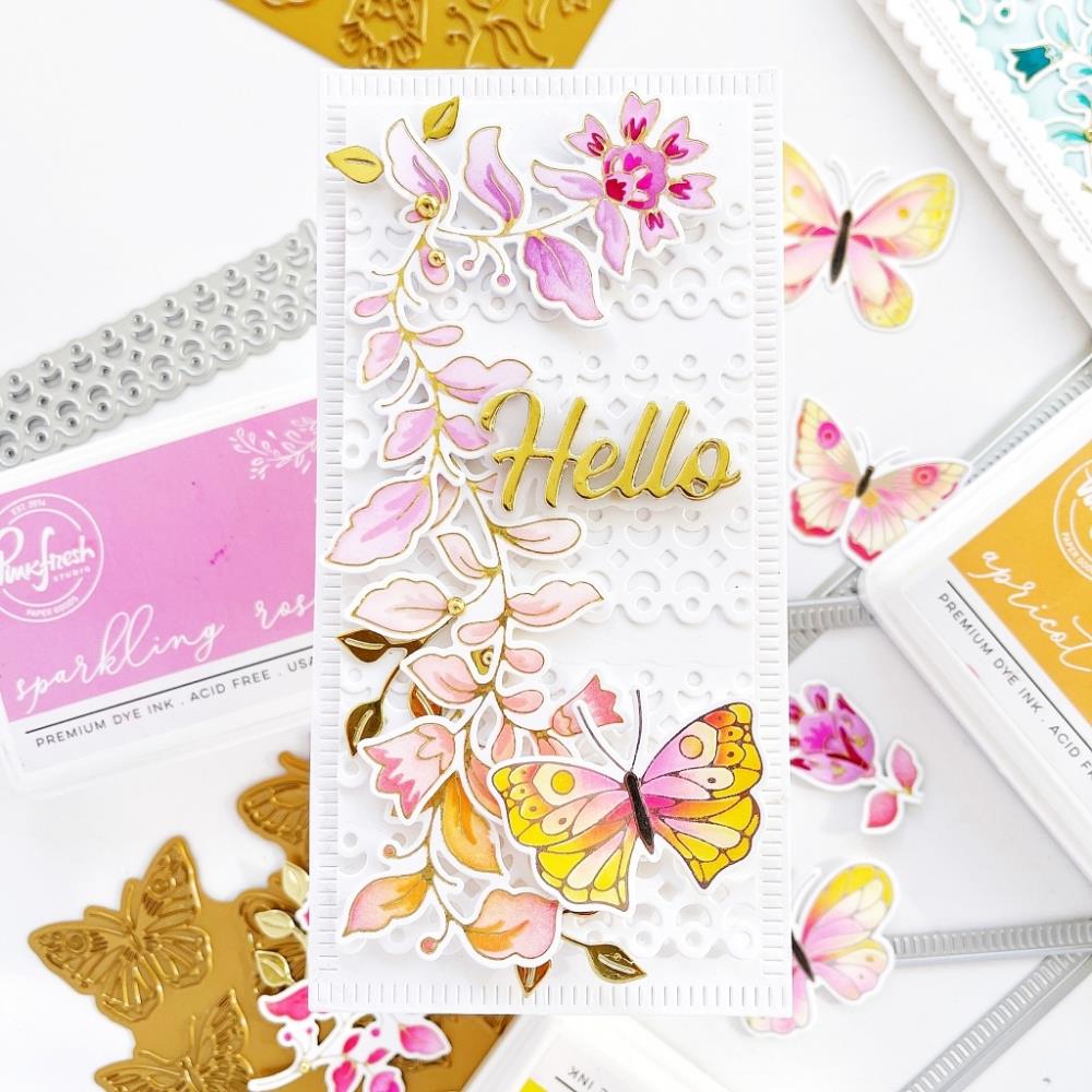 Pinkfresh Studio Die - Blanket Stitch Slimline Rectangles