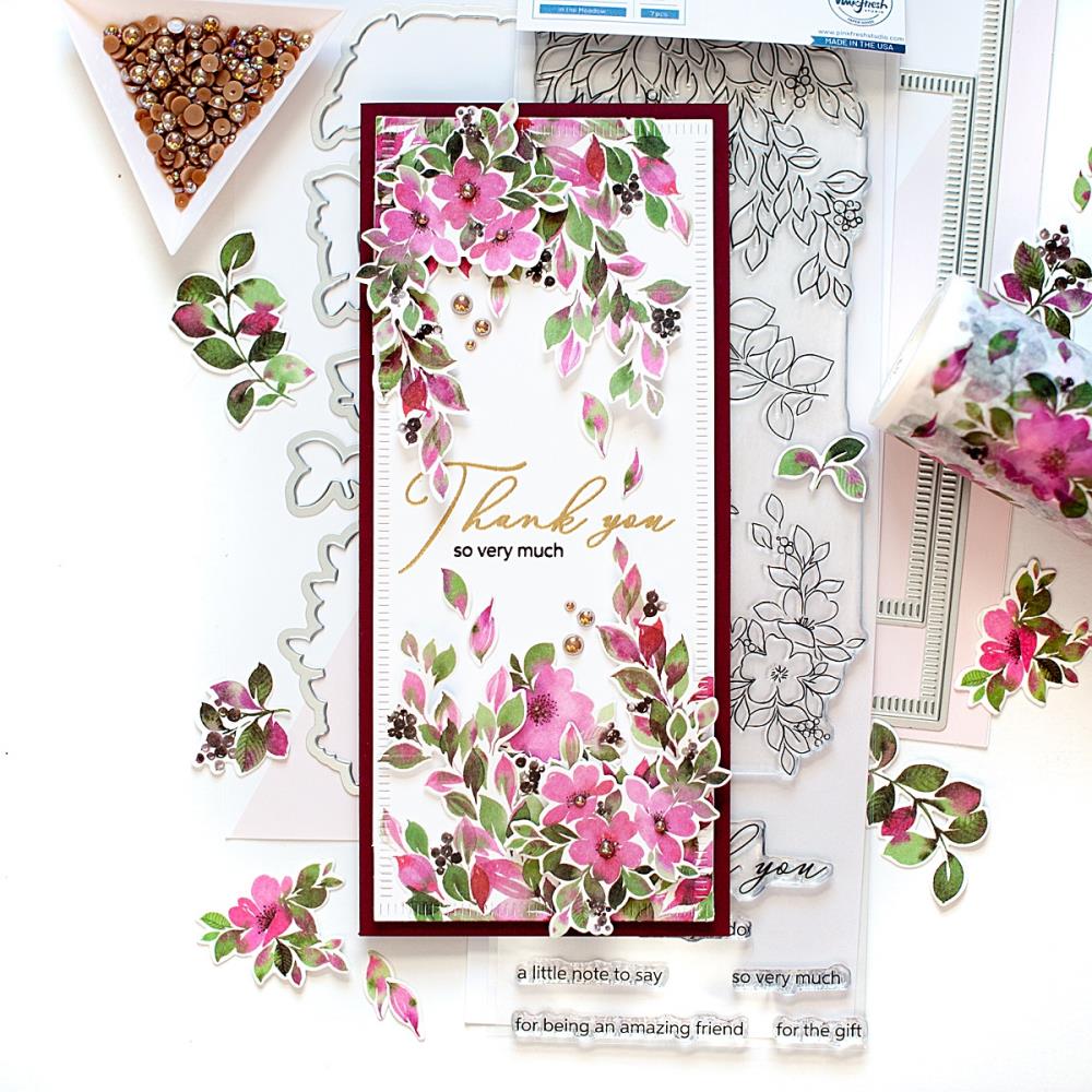 Pinkfresh Studio Die - Blanket Stitch Slimline Rectangles