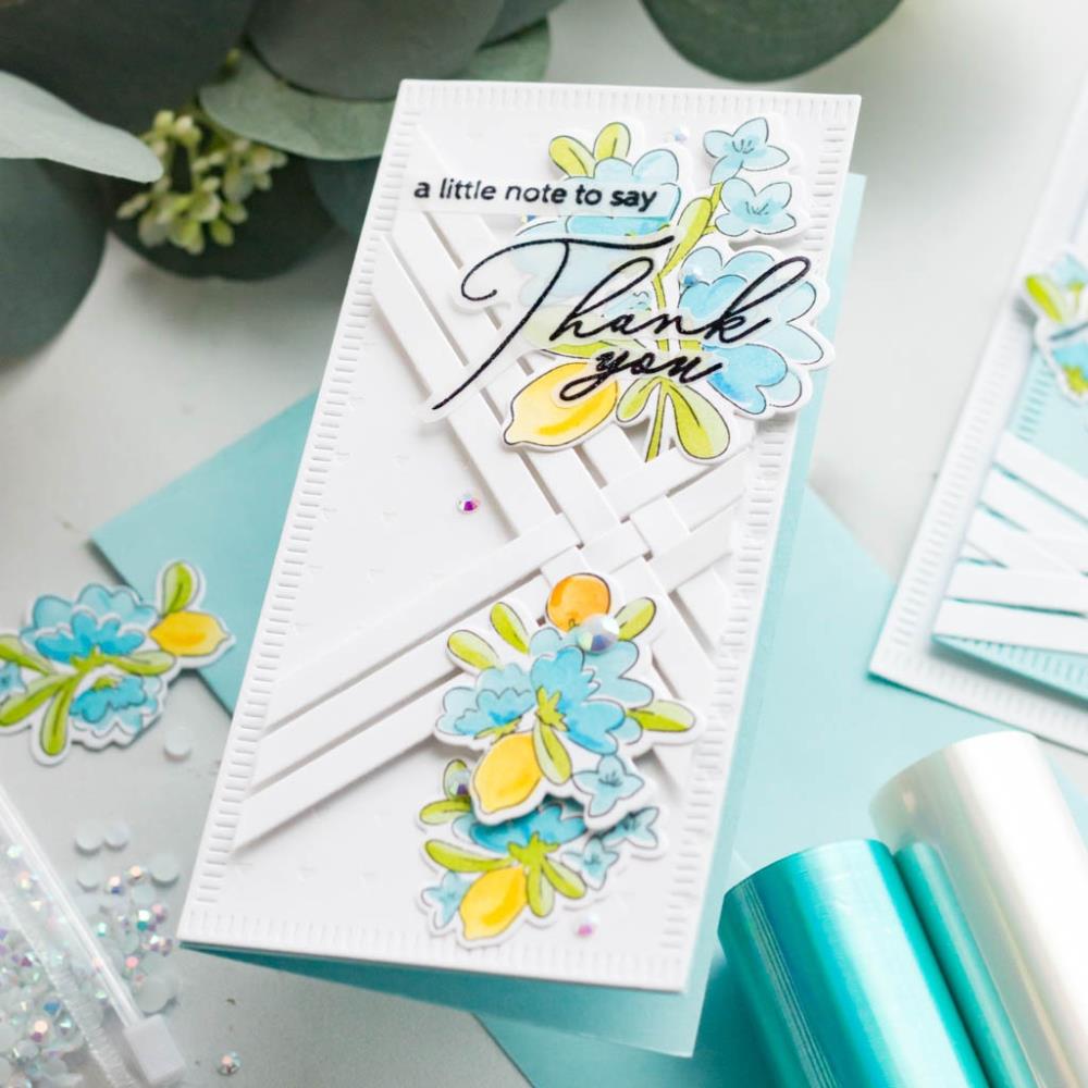 Pinkfresh Studio Die - Blanket Stitch Slimline Rectangles