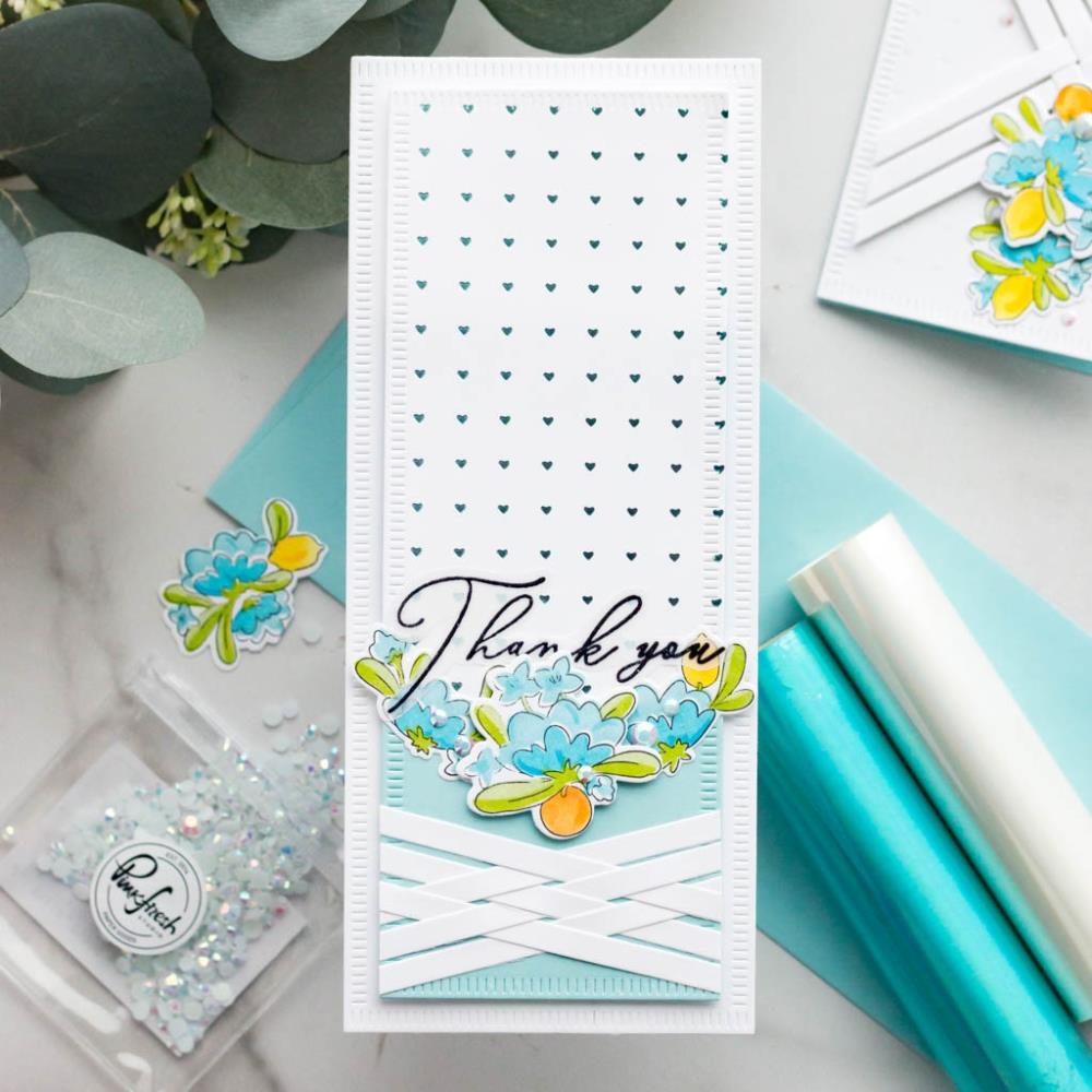 Pinkfresh Studio Hot Foil Plate - Heart Grid
