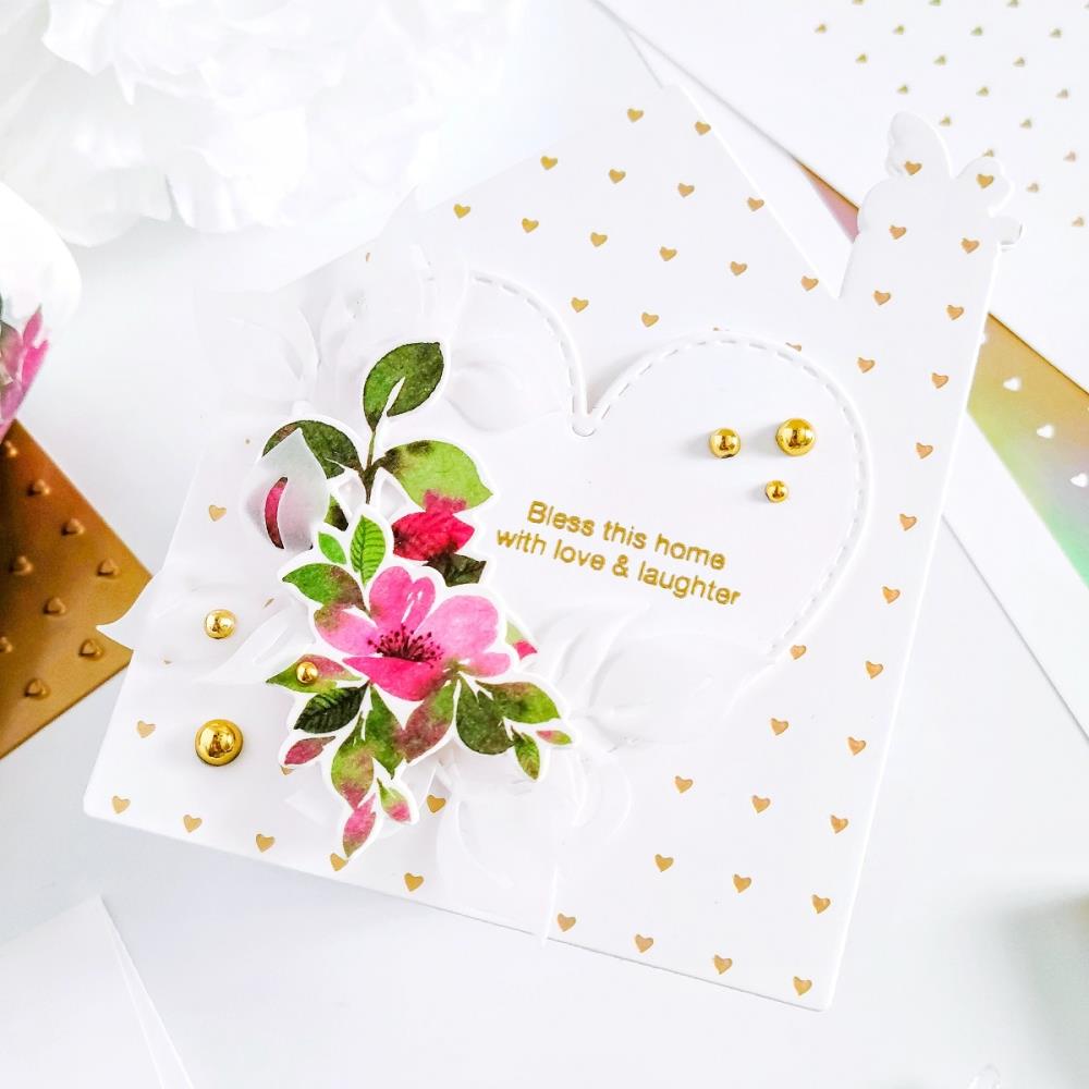 Pinkfresh Studio Hot Foil Plate - Heart Grid