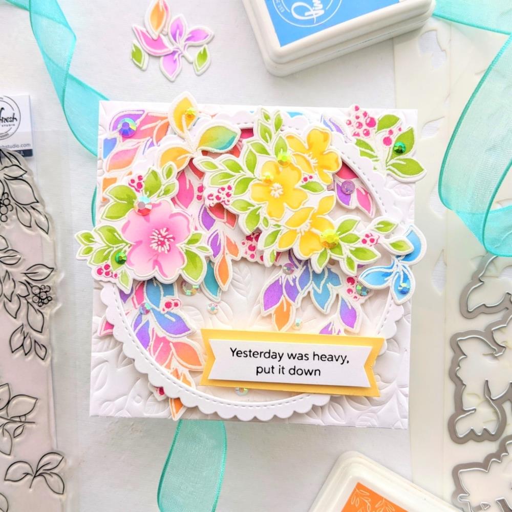 Pinkfresh Studio Stencils - In The Meadow Layering