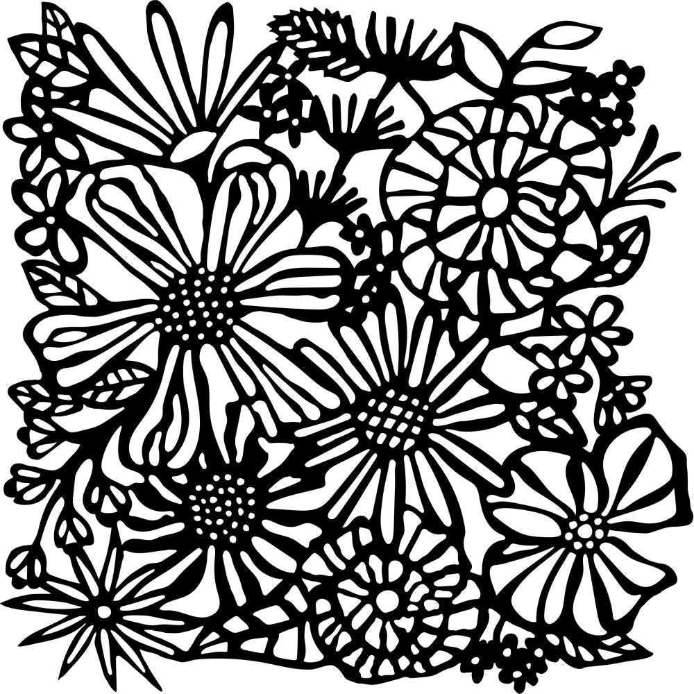 Crafters Workshop Template 6X6 - Bouquet Bliss