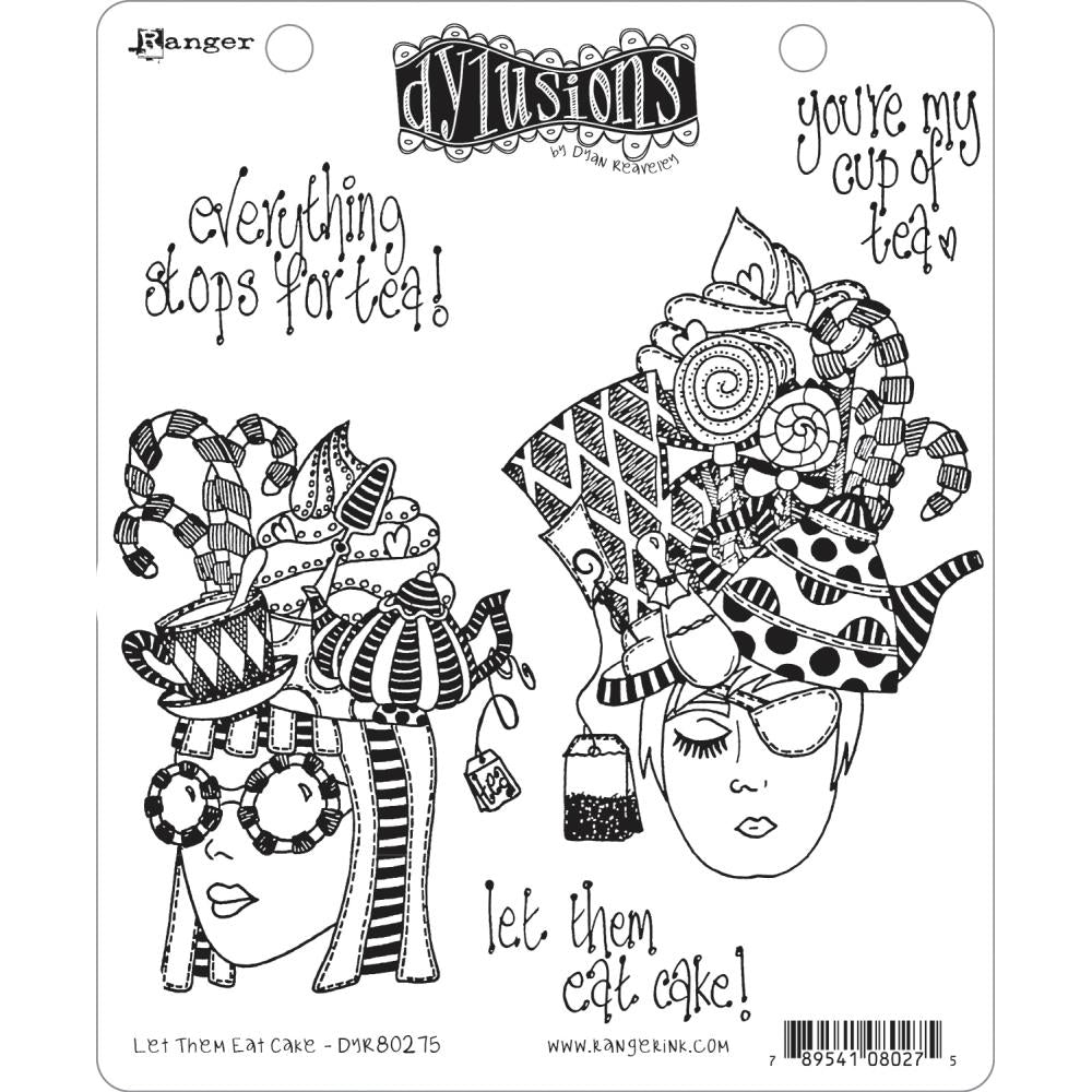 Dyan Reaveleys Dylusions Cling Stamp Collection - Let Them Eat Cake