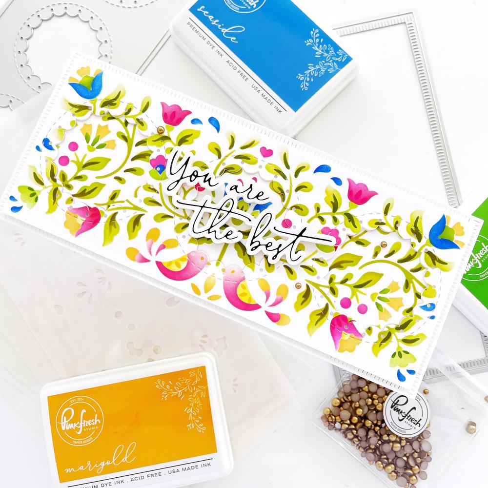 Pinkfresh Studio Stencils - Folk Art Layering