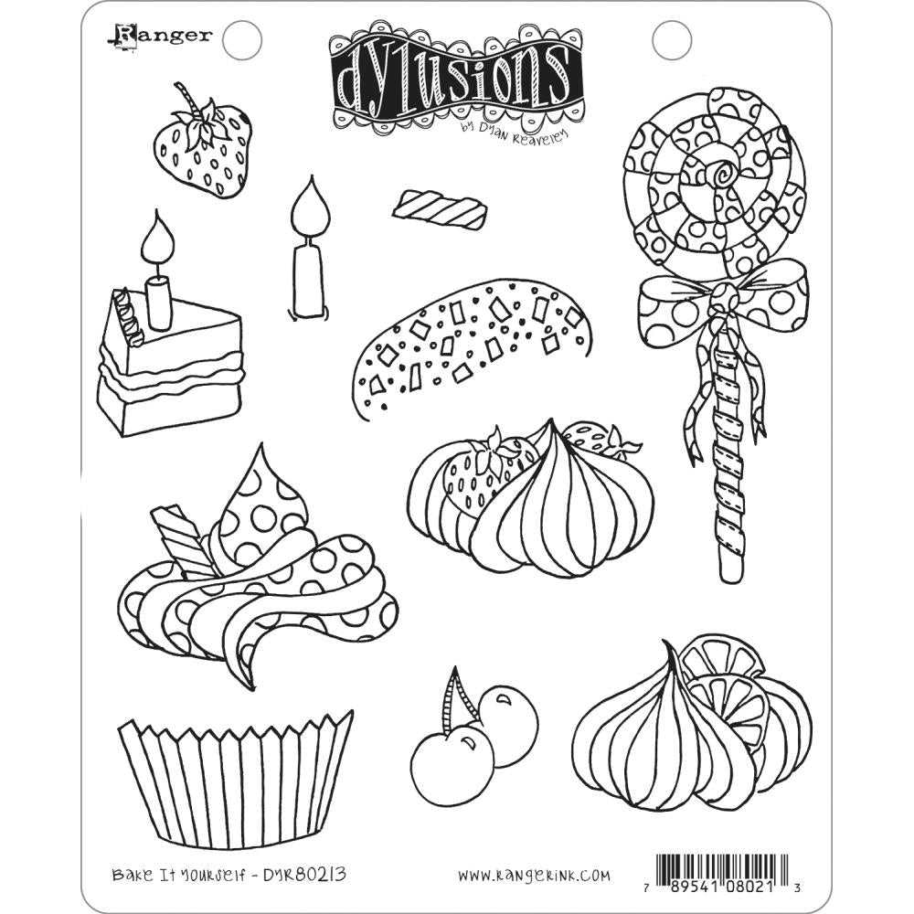 Dyan Reaveley's Dylusions Cling Stamp Collection - Bake It Yourself