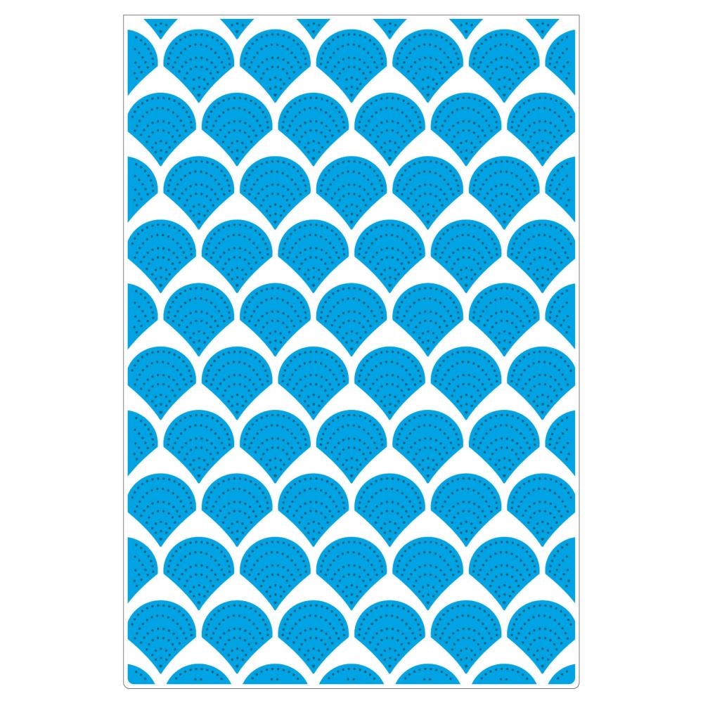 Sizzix Multi-Level Textured Impressions Embossing Folder - Fan Tiles