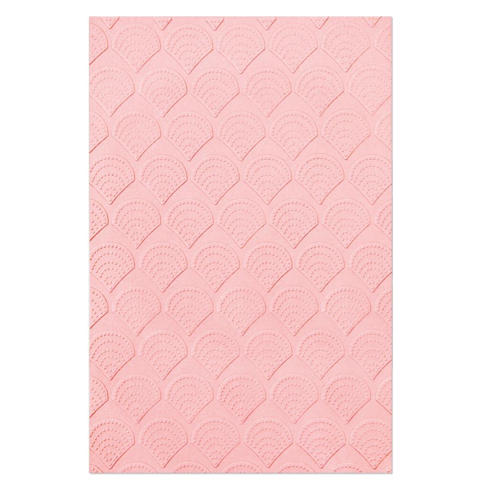 Sizzix Multi-Level Textured Impressions Embossing Folder - Fan Tiles