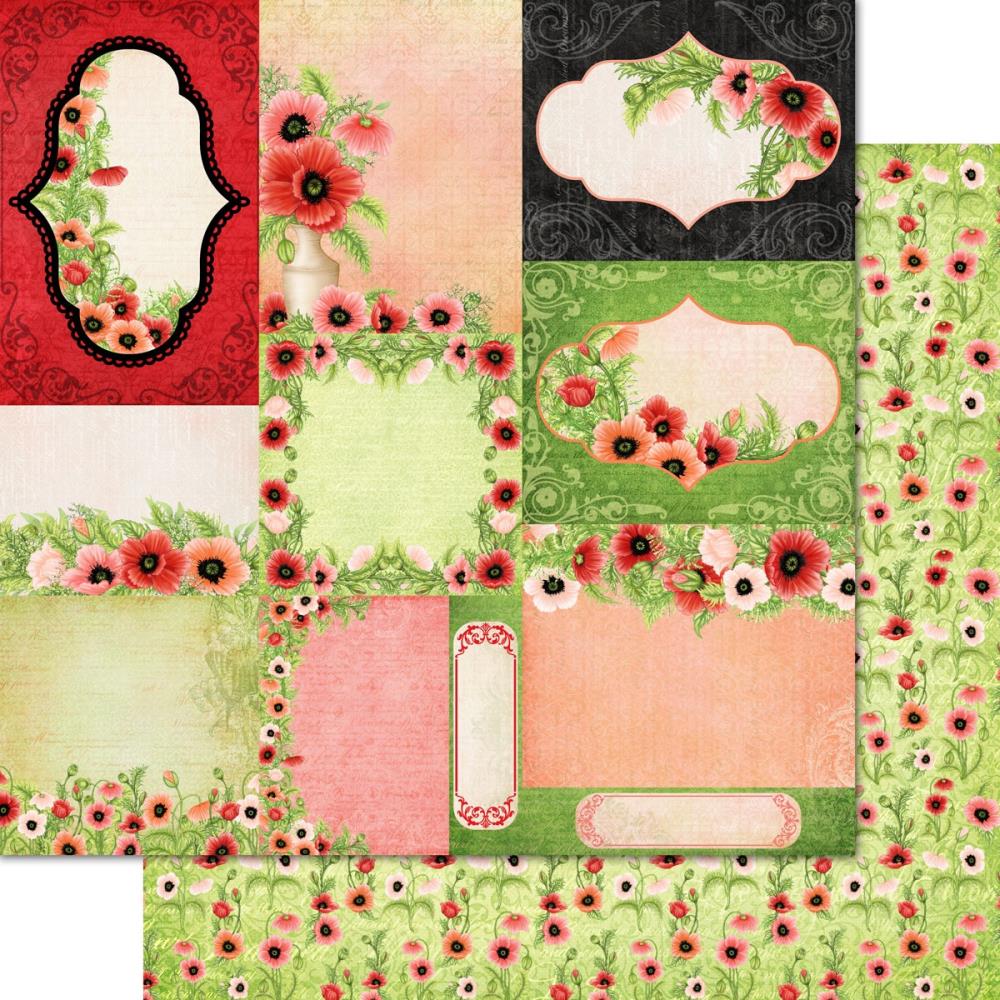 Heartfelt Creations Double-Sided Paper Pad 12x12 - Wild Poppy