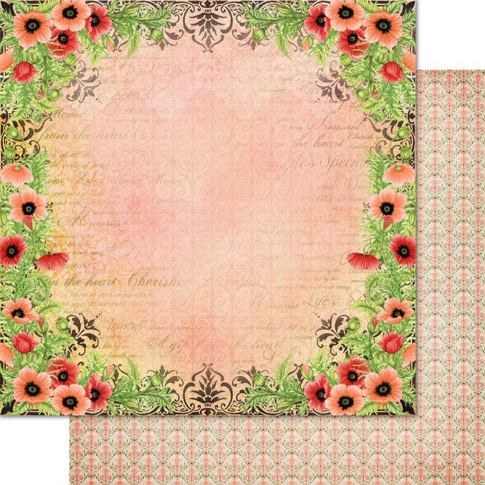 Heartfelt Creations Double-Sided Paper Pad 12x12 - Wild Poppy