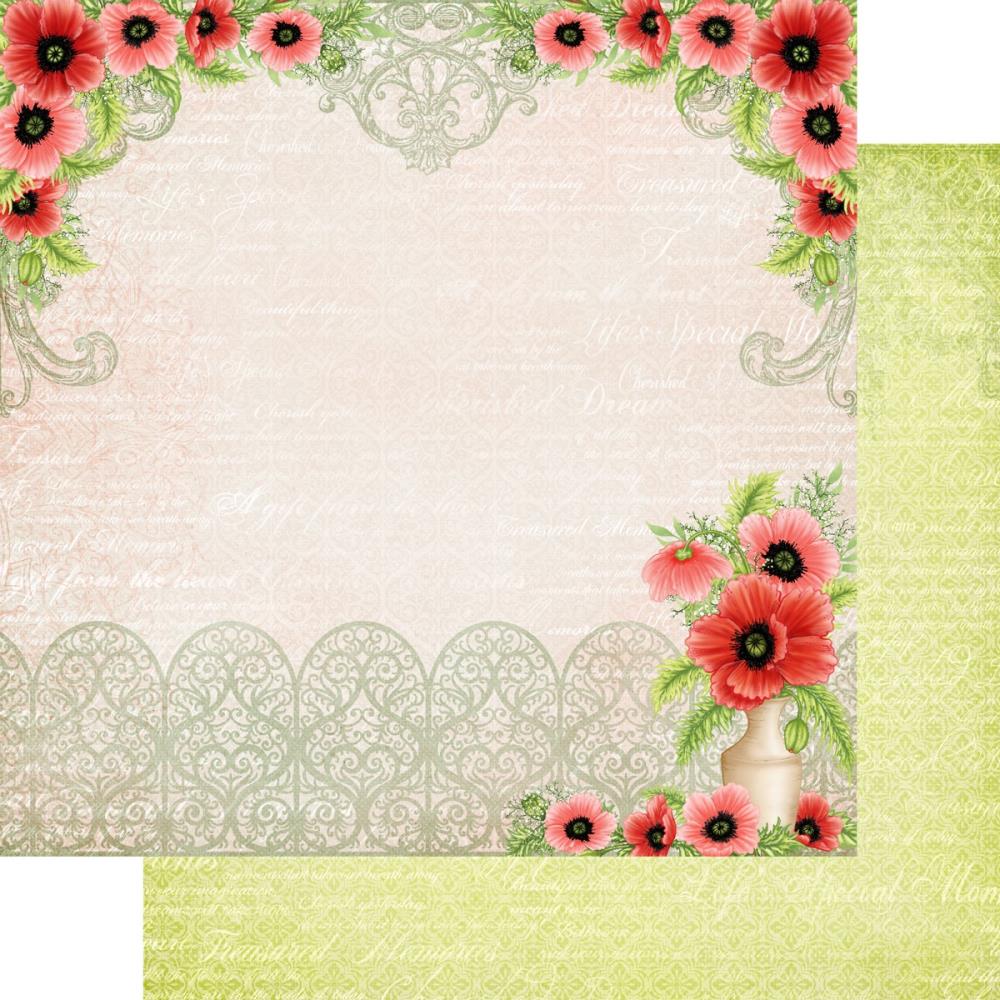 Heartfelt Creations Double-Sided Paper Pad 12x12 - Wild Poppy