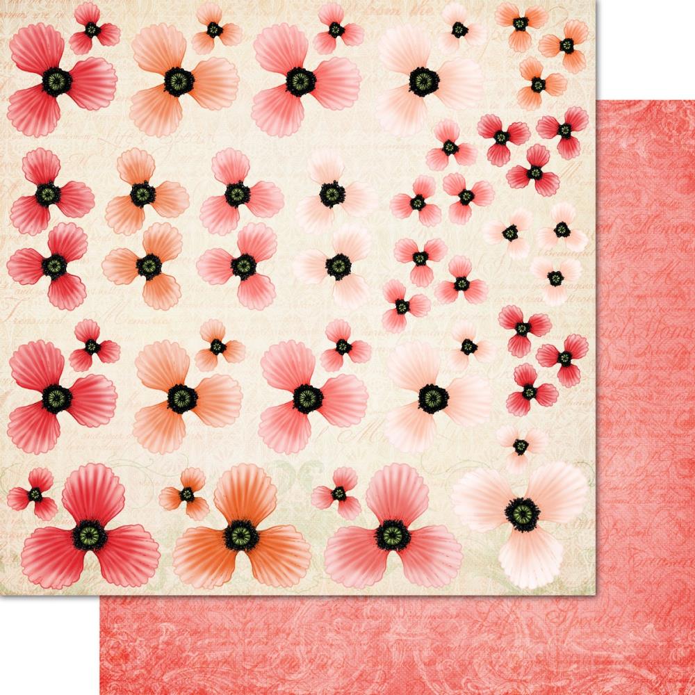 Heartfelt Creations Double-Sided Paper Pad 12x12 - Wild Poppy
