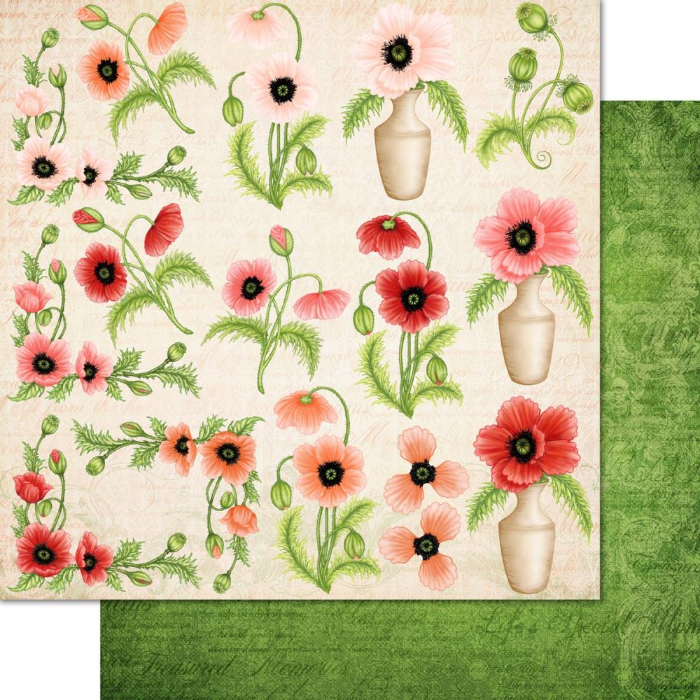 Heartfelt Creations Double-Sided Paper Pad 12x12 - Wild Poppy