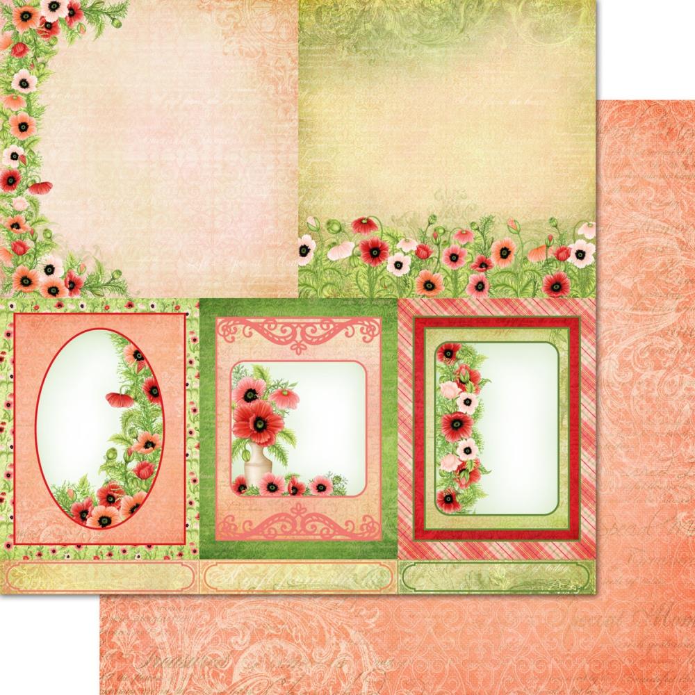 Heartfelt Creations Double-Sided Paper Pad 12x12 - Wild Poppy