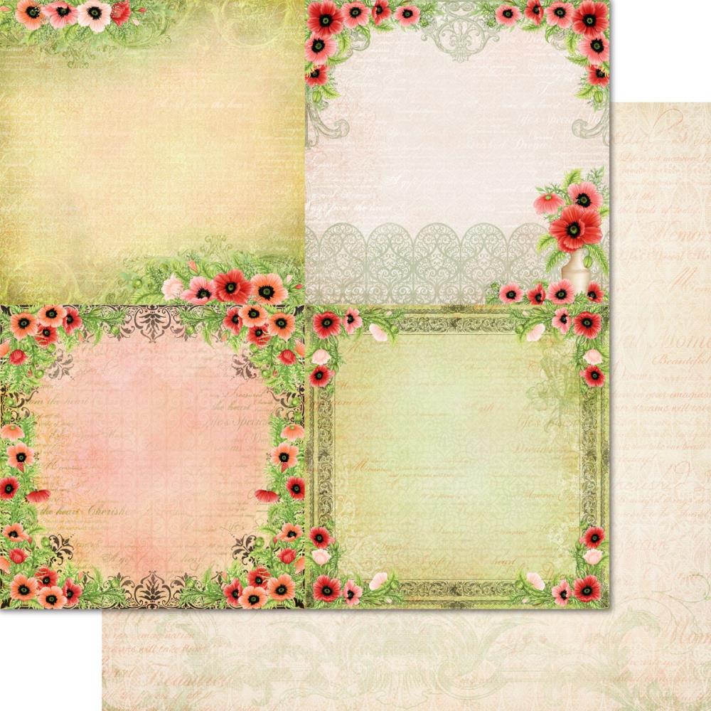 Heartfelt Creations Double-Sided Paper Pad 12x12 - Wild Poppy