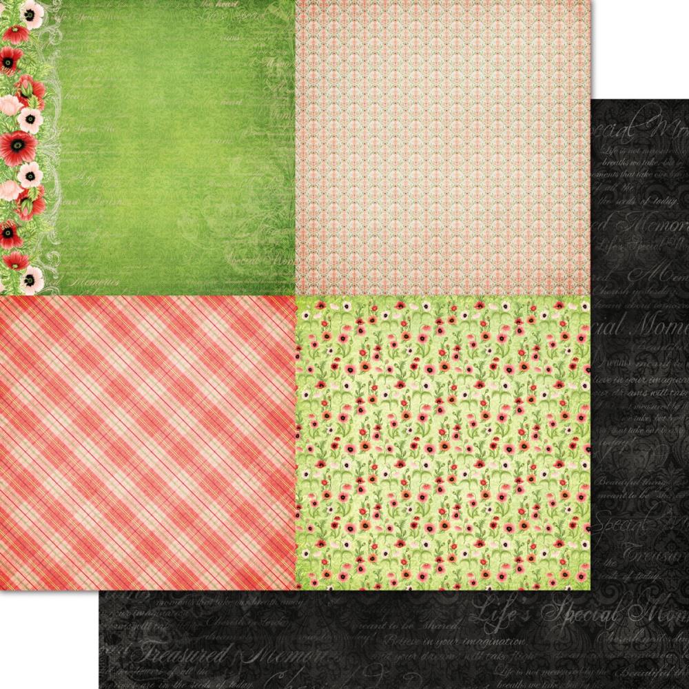 Heartfelt Creations Double-Sided Paper Pad 12x12 - Wild Poppy