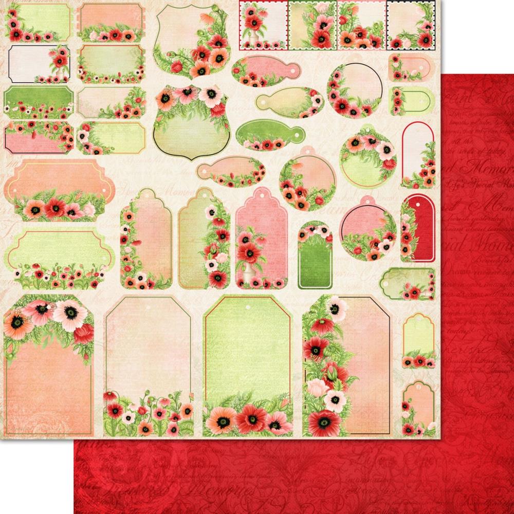 Heartfelt Creations Double-Sided Paper Pad 12x12 - Wild Poppy