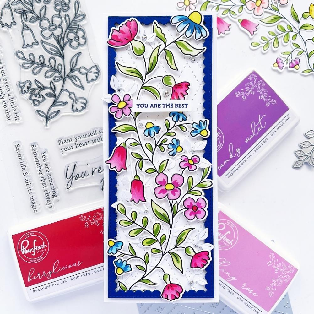 Pinkfresh Studio Stencil - Wildflower Slimline Layering