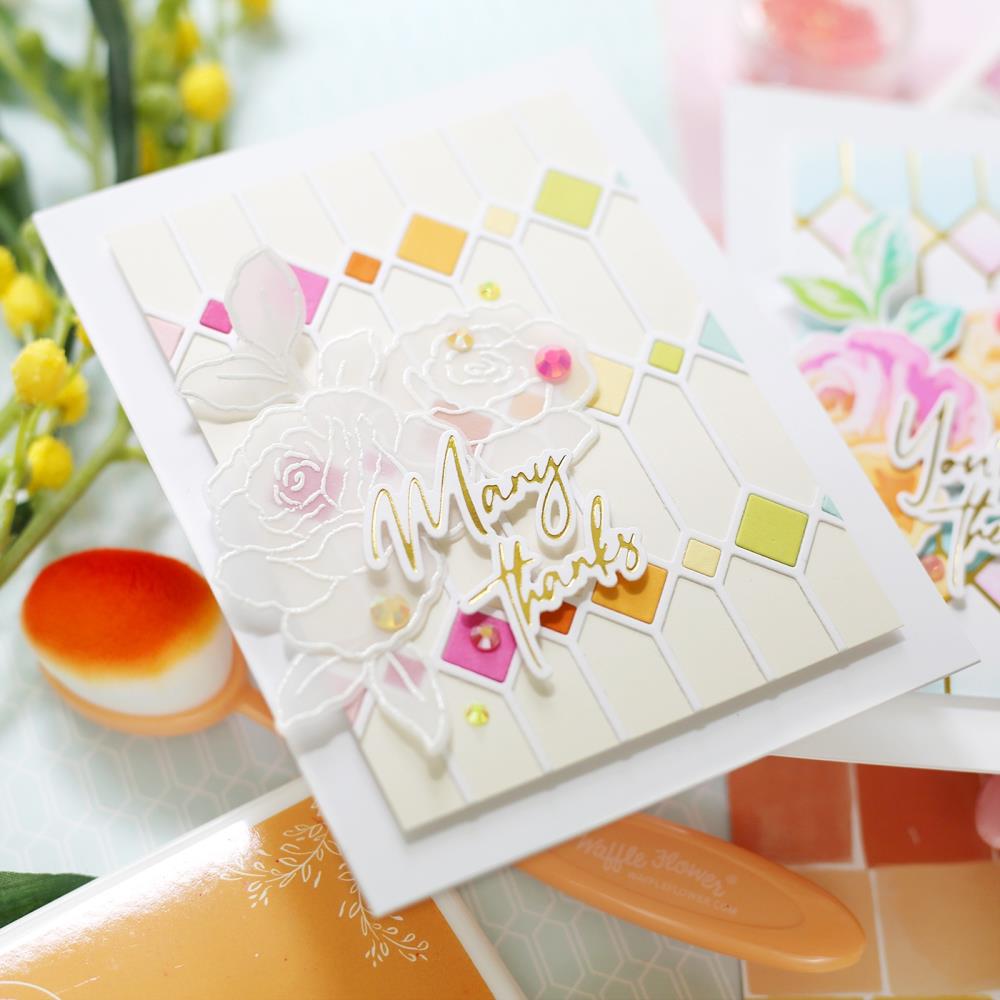 Pinkfresh Studio Stencil - Grant Yourself Grace Layering