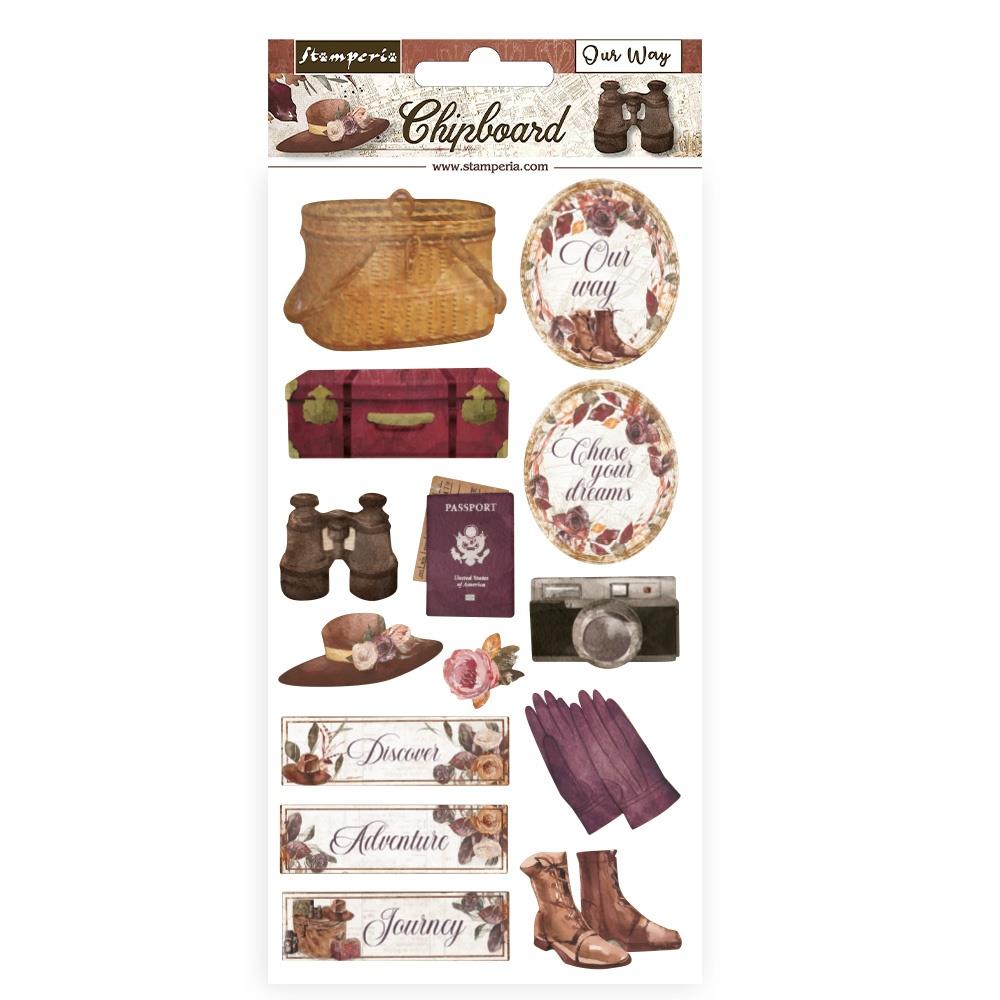 Stamperia Adhesive Chipboard - Our Way