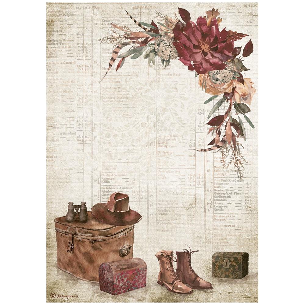 Stamperia Rice Paper Sheet A4 - Country Elements - Our Way