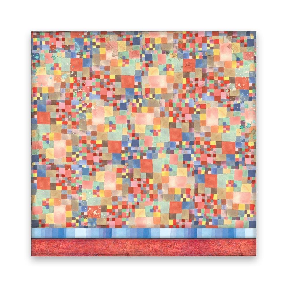 Stamperia - Polyester Fabric 12"X12" 4/Pkg - Bauhaus