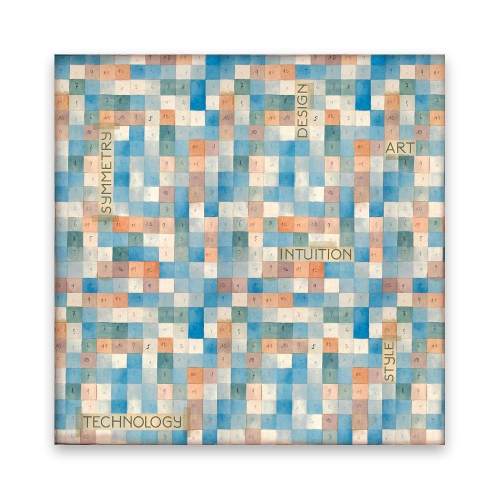 Stamperia - Polyester Fabric 12"X12" 4/Pkg - Bauhaus