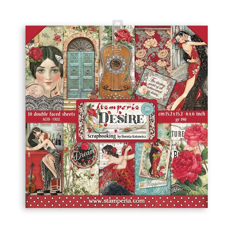 Stamperia Double-Sided Paper Pad - 6x6 - Desire
