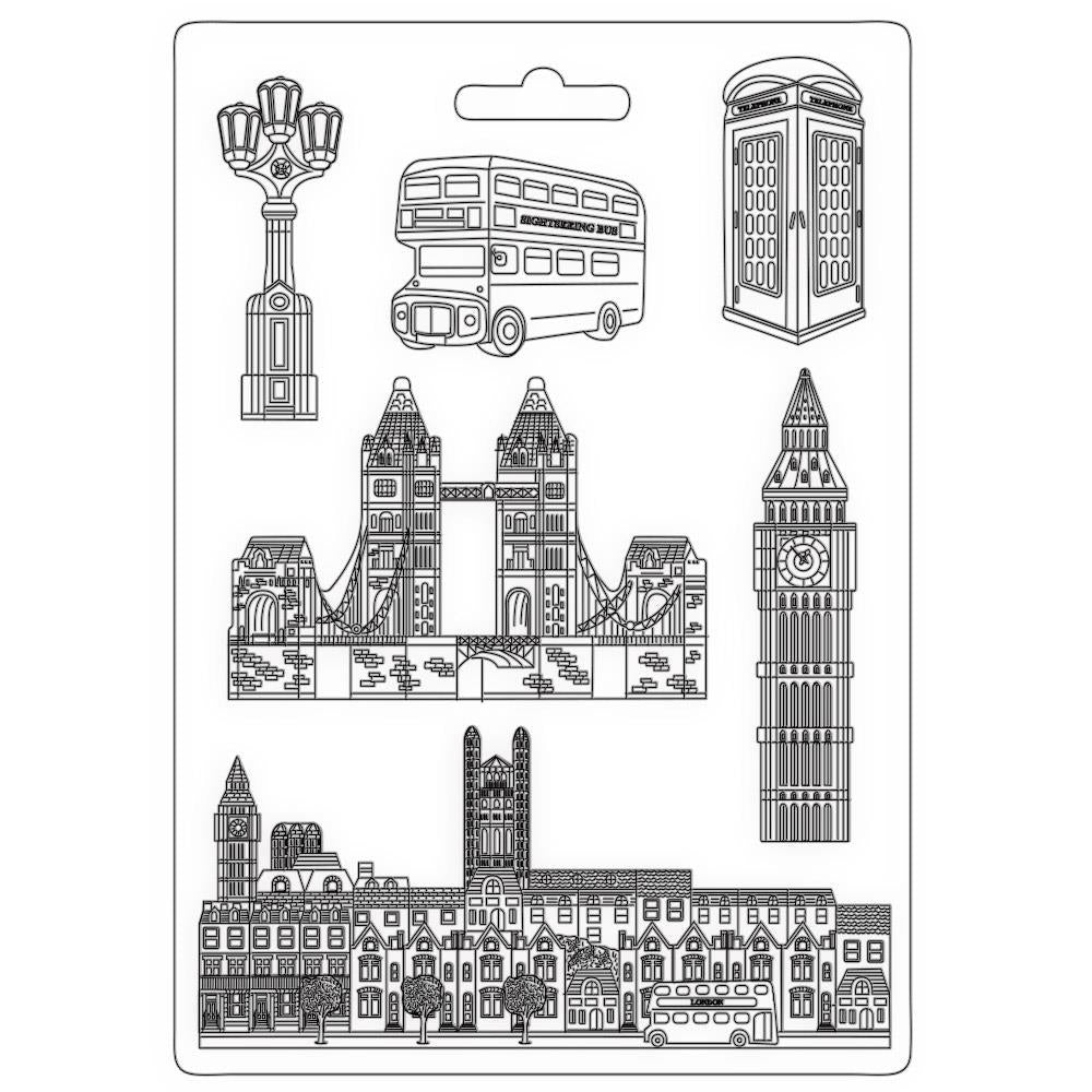 Stamperia Soft Maxi Mould - Our Way - London