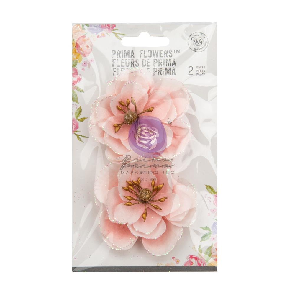 Prima Marketing Mulberry Paper Flowers - Sweet Strawberries Strawberry Milkshake