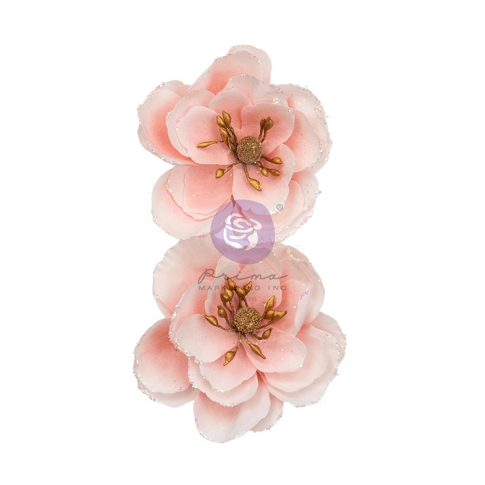 Prima Marketing Mulberry Paper Flowers - Sweet Strawberries/Strawberry Milkshake