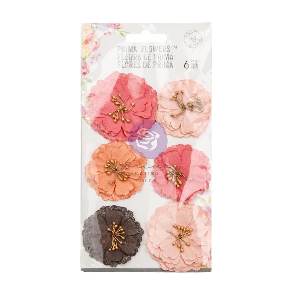 Prima Marketing Mulberry Paper Flowers - Strawberry Kisses Strawberry Milkshake