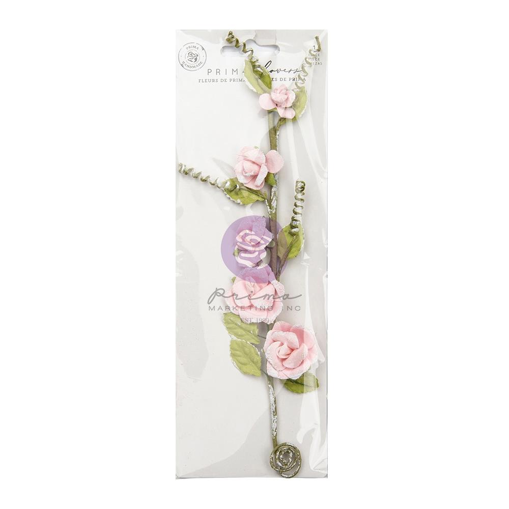 Prima Marketing Mulberry Paper Flowers - Fresita Strawberry Milkshake