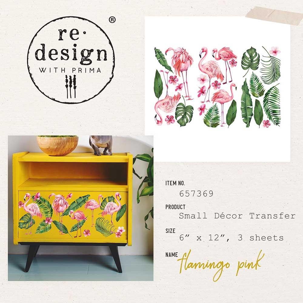 Prima Marketing Re-Design Decor Transfers - Flamingo Pink