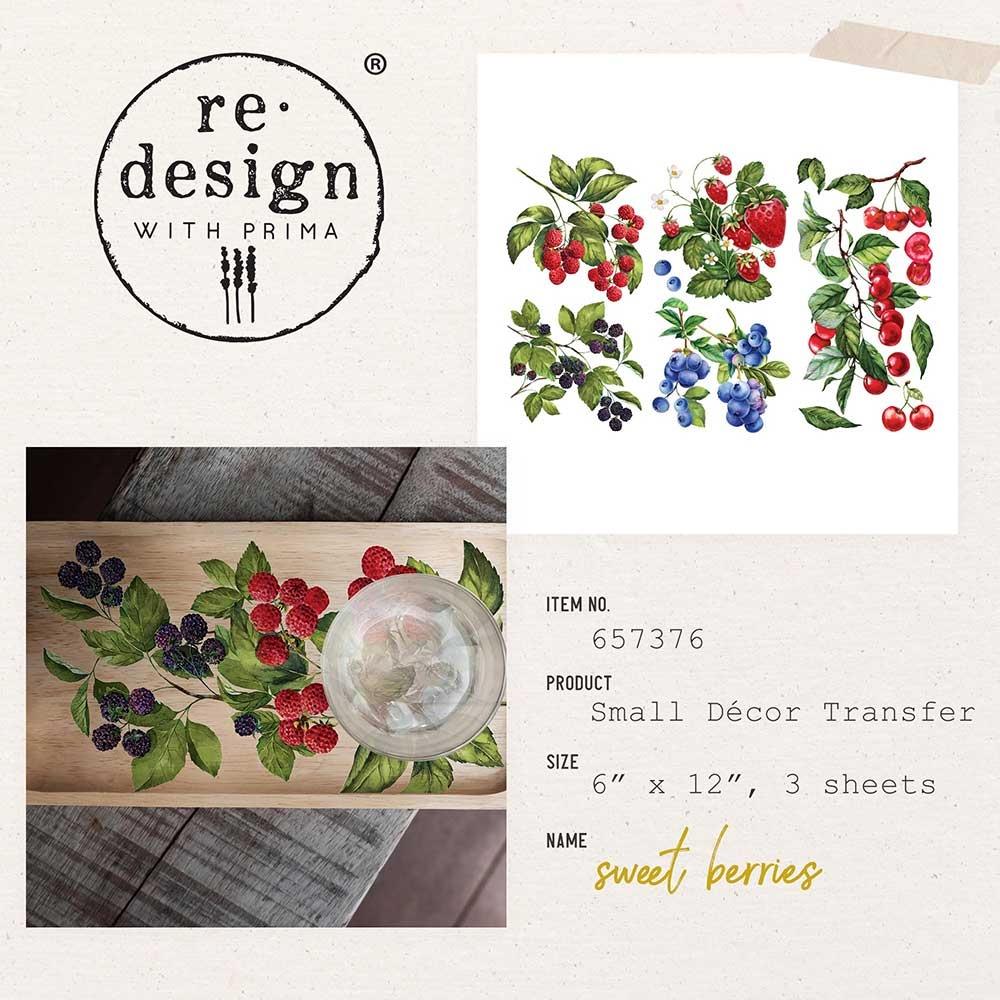 Prima Marketing Re-Design Decor Transfers - Sweet Berries