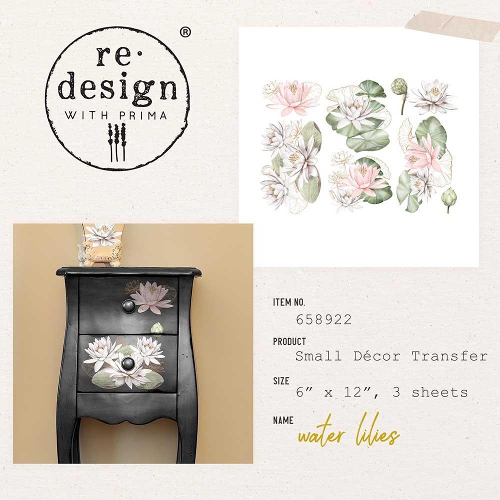 Prima Marketing Re-Design Decor Transfers - Water Lillies