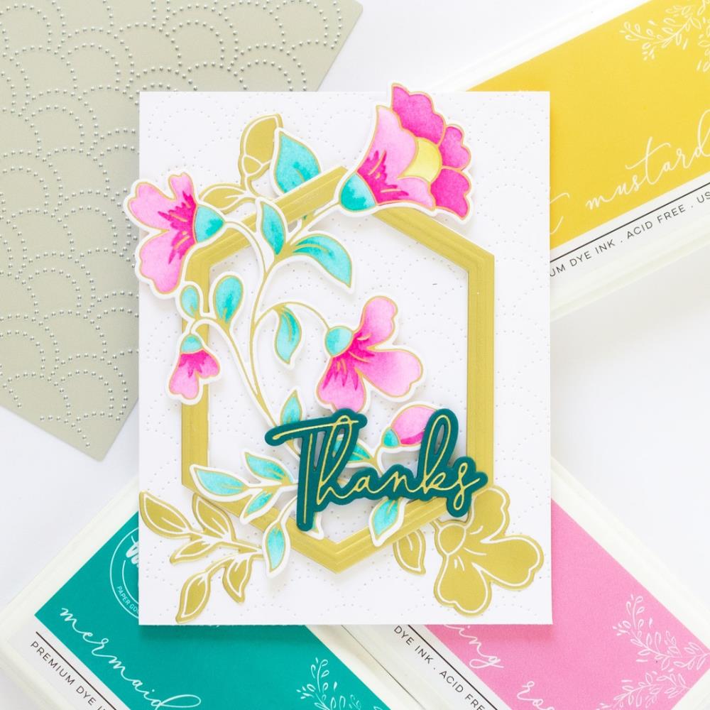 Pinkfresh Studio Stencil - Folk Floral Stem Layering