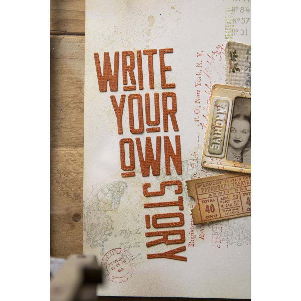 Sizzix Thinlits Dies By Tim Holtz - Alphanumeric Theory