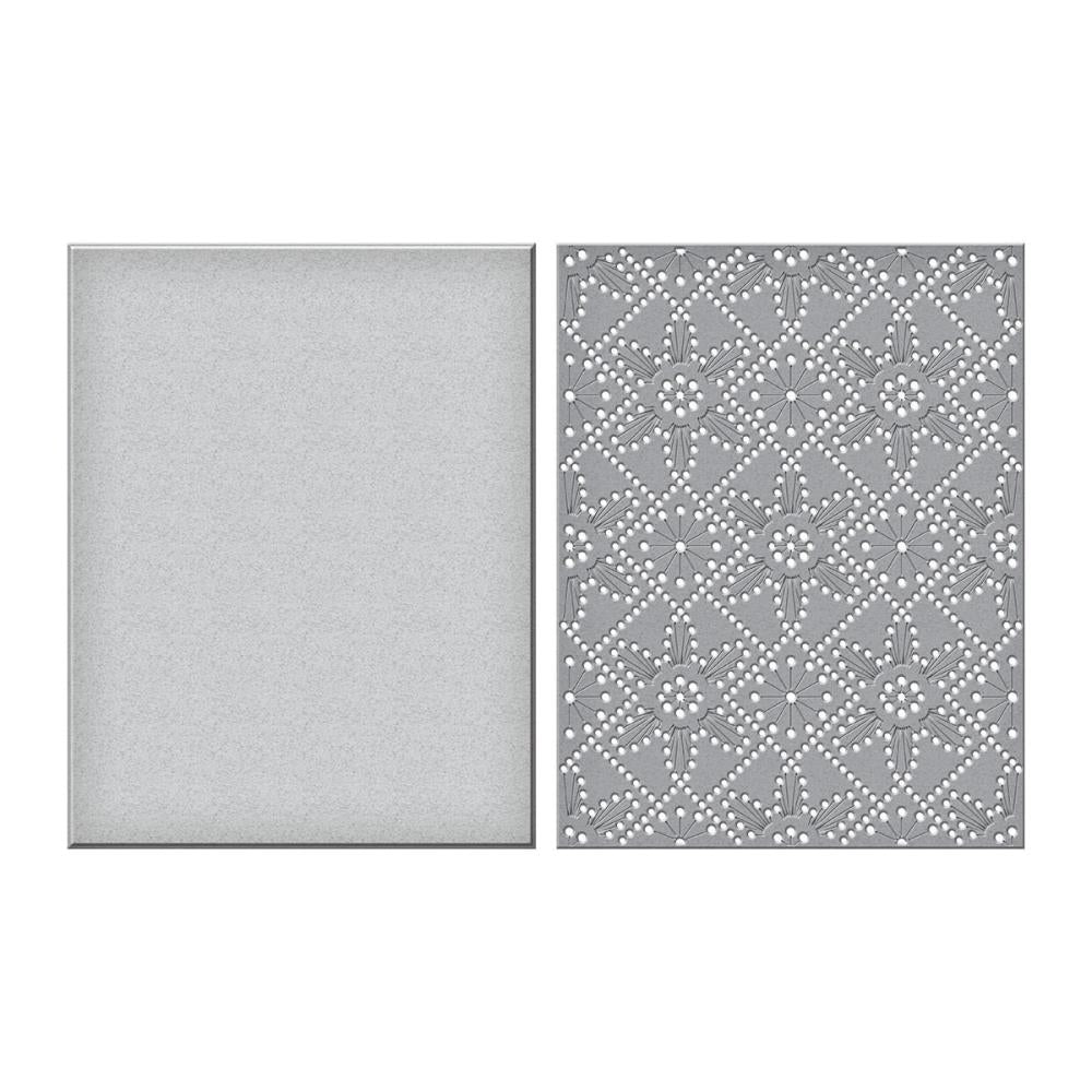 Spellbinders Etched Die - Stitched Petal Diamond Background