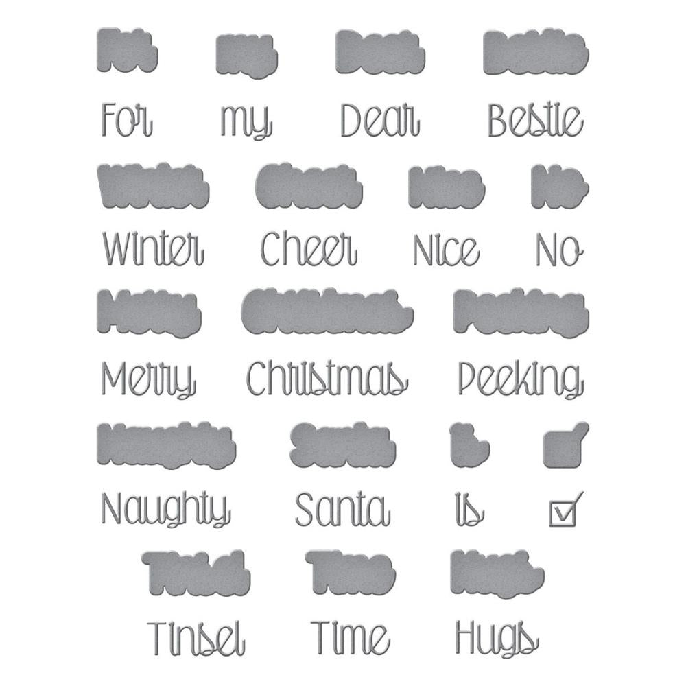 Spellbinders Etched Die - Sentiments - Tinsel Time