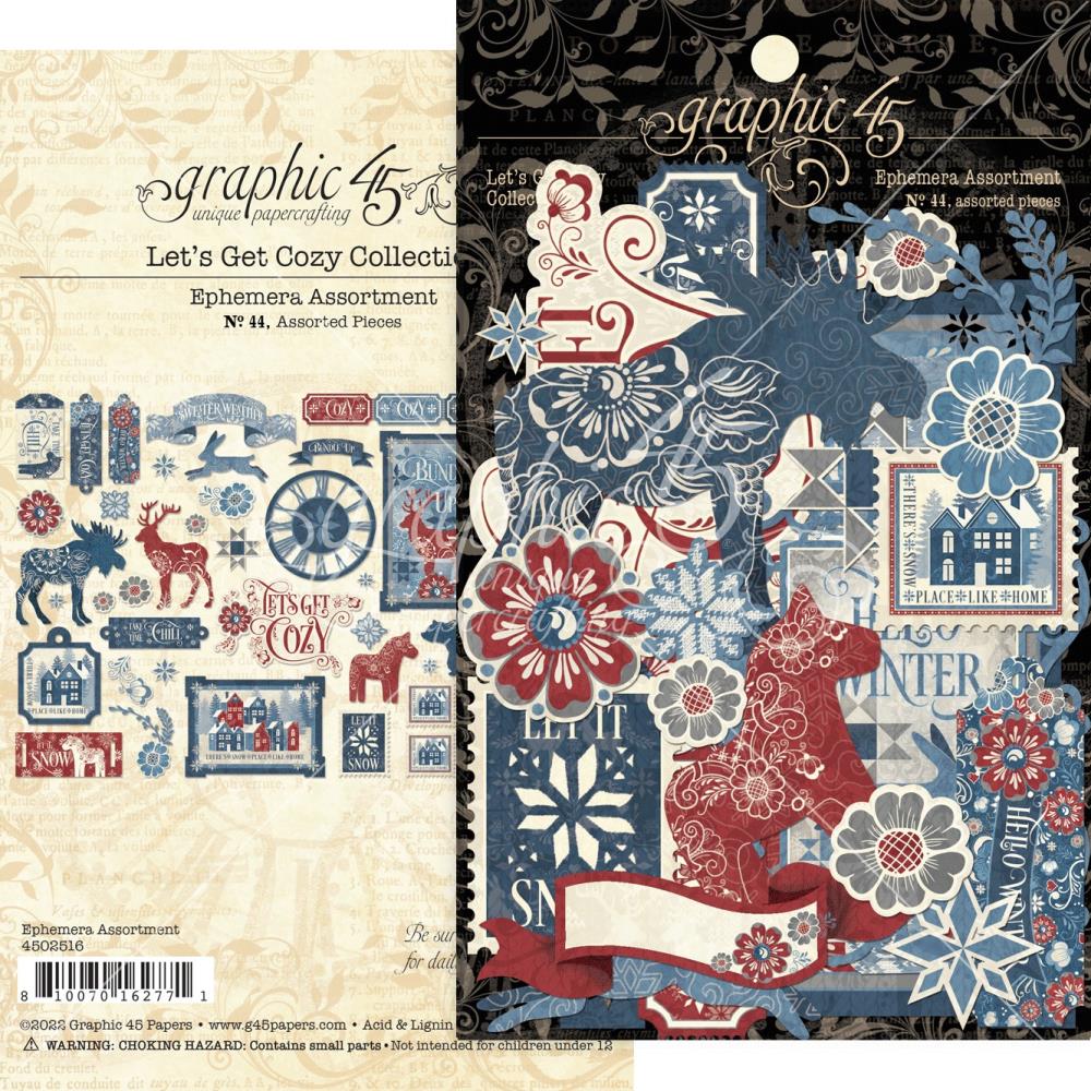 Graphic 45 - Cardstock Die-Cut Assortment - Let's Get Cozy