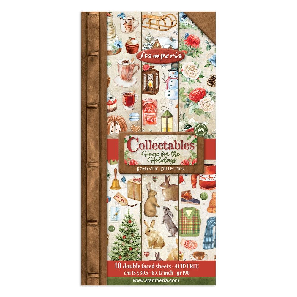 Stamperia Collectables Double-Sided Paper 6X12 - Home For The Holidays
