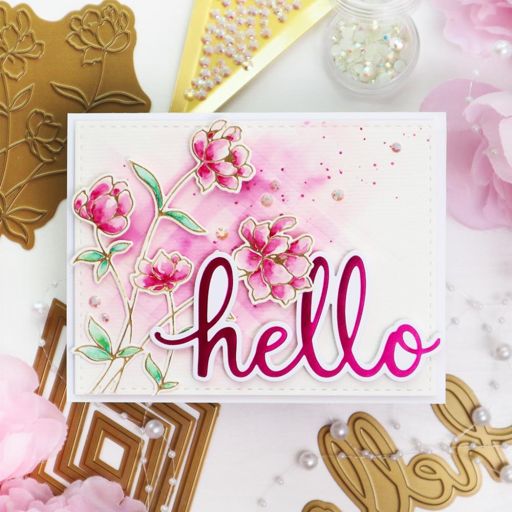 Pinkfresh Studio Hot Foil Plate - Hello