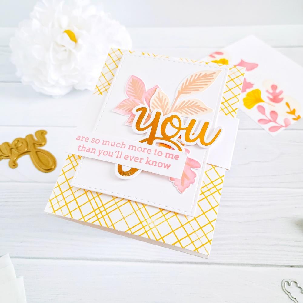 Pinkfresh Studio Hot Foil Plate - Sentiment Suite: You