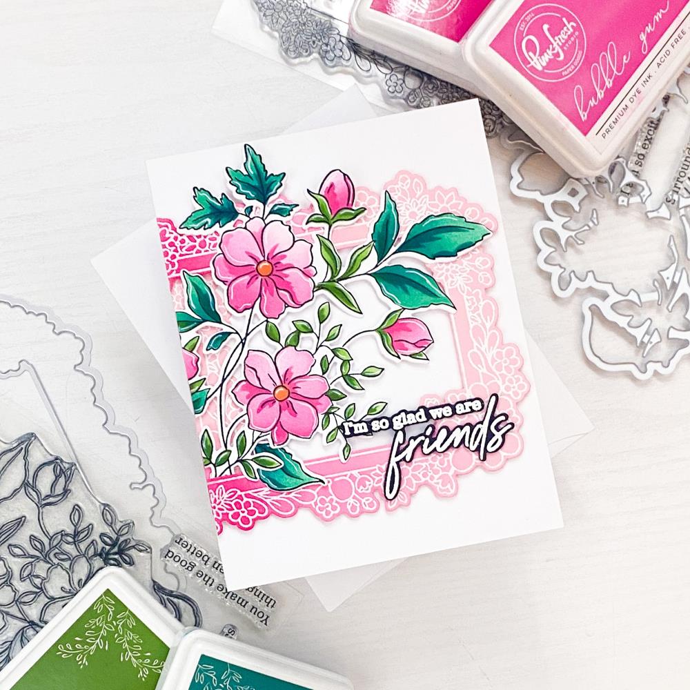 Pinkfresh Studio Stencils - In My Heart Layering